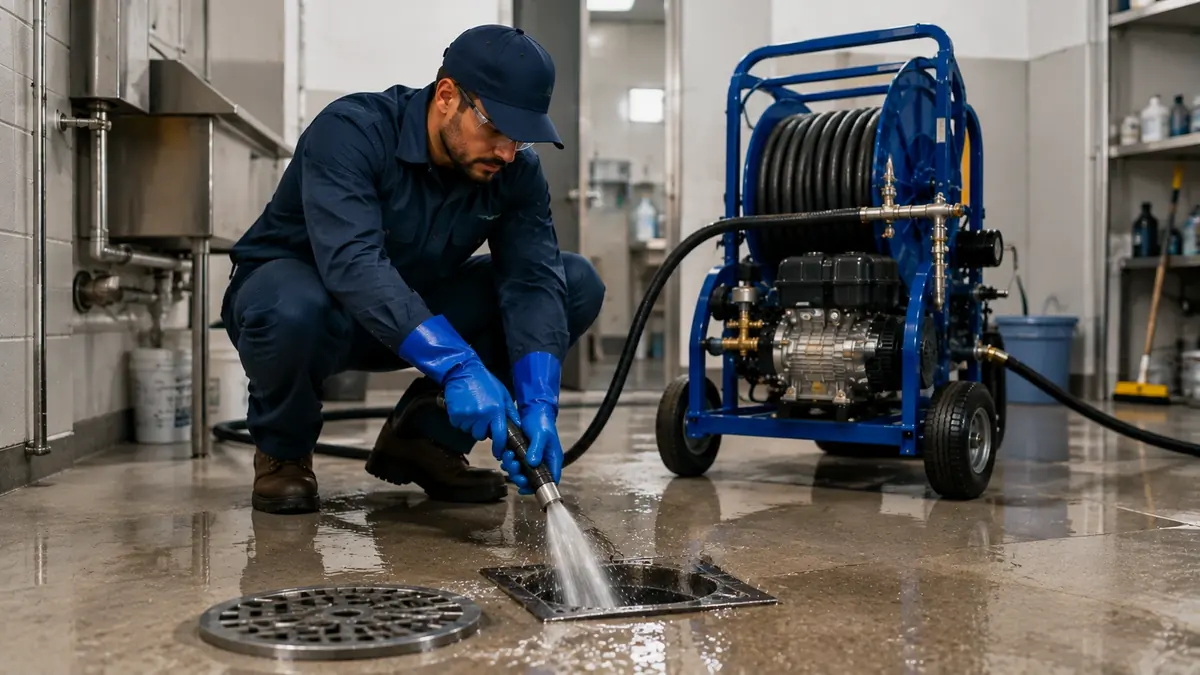 Floor Drain Hydro Jet Cleaning in San Dimas