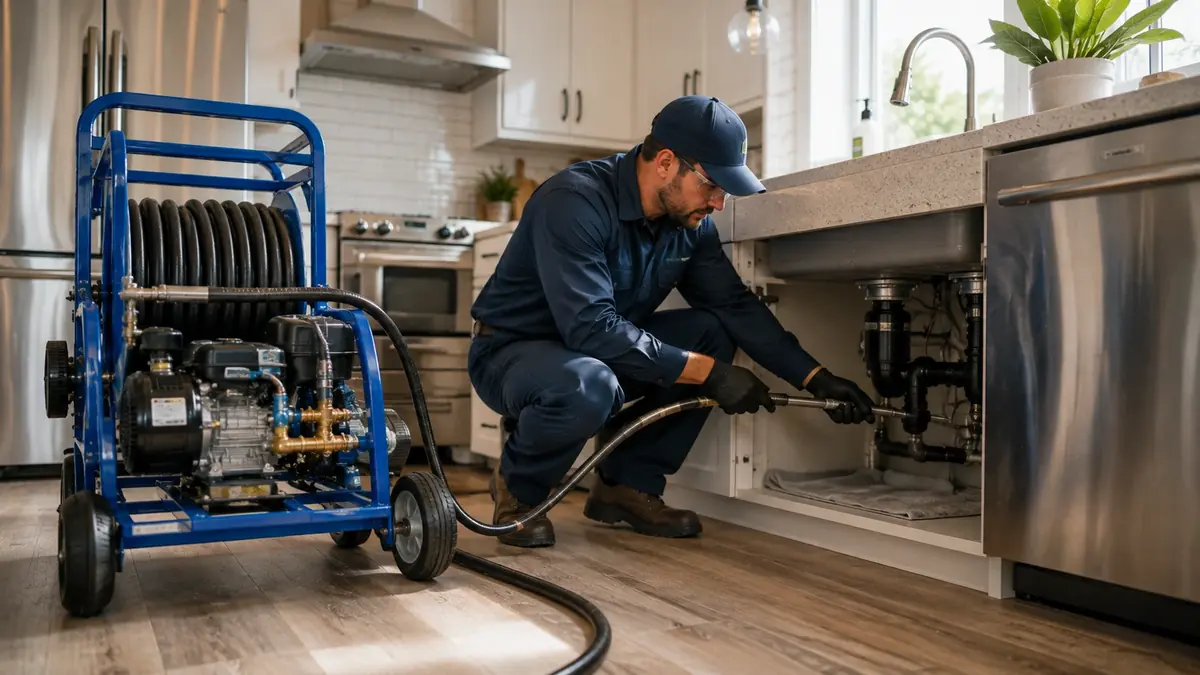 Kitchen Drain Hydro Jetting in San Dimas