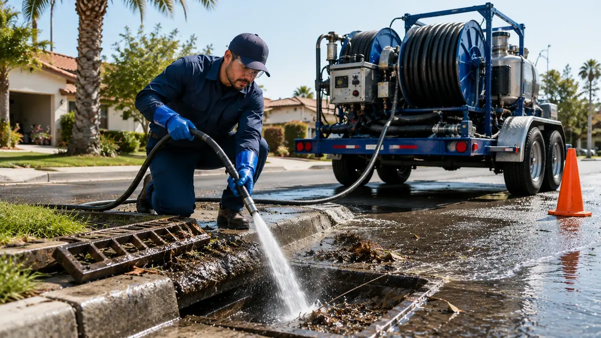 Storm Drain Hydro Jet Cleaning in San Dimas