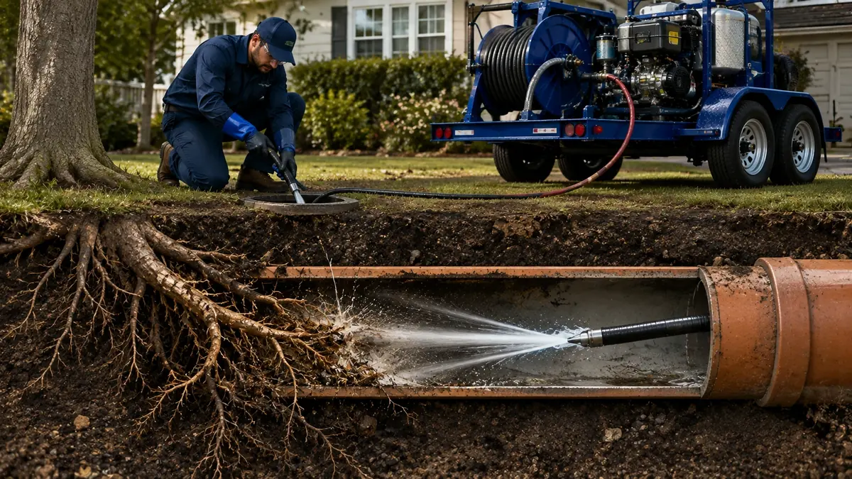 Tree Root Removal with Hydro Jetting in San Dimas
